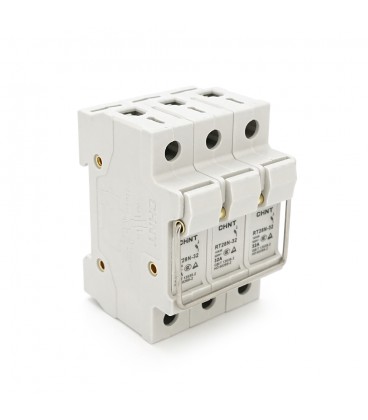 Корпус під плавкий запобіжник CHINT-RT28-32 (RO15) 3Р, під запобіжник 10*38mm