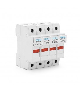 Корпус під плавкий запобіжник YRO RT18-32/4P, 32A, 500/690V, зі світловим індикатором, DIN, під запобіжник 10*38mm, контакти мід