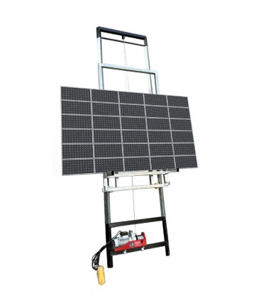 18-метровий підйомник для сонячних панелей - 13 коліс, з відкидним двигуном 3-го покоління, г/п 260 кг, 2-опорні штанги 6м (скла