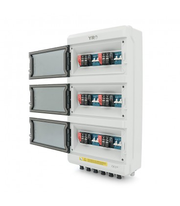 Комбінатор для сонячних систем YRPVB-6/6CB DC600V з блискавкозахистом (6 входів/6 виходів) (струм 32А 600В)