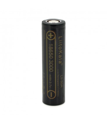 Акумулятор 18650 Li-Ion LiitoKala Lii-30A, 3000mah (2850-3250mah), 30A, 3.7V (2.75-4.2V), Black, PVC BOX Q2,  цiна за 1 шт