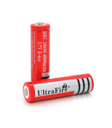 Акумулятор Li-ion UltraFire18650 4800mAh (real 1000mAh) 3.7V, Red, 2 шт. в упаковці, ціна за 1 шт.