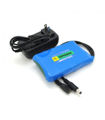 Аккумуляторная батарея литиевая QiSuo 24V 3A с элементами Li-ion 18650 + зарядное устройство 25.2V1A,DC5.5x2.1, (112x20x70mm)