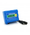 Акумуляторна батарея літієва QiSuo 12V 6A з елементами Li-ion 18650, DC5.5x2.1, (55x41x67mm)