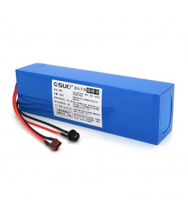 Акумуляторна батарея літієва QiSuo 48V 10A з елементами Li-ion 18650, DC: 5.5x2.1мама + роз'єм T-2HQмама