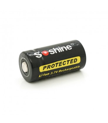 Акумулятор 16340/CR123 Li-Ion Soshine 16340P-3.7-700 Protected, 700mAh, 0.7A, 4.2/3.6/2.75V, Black