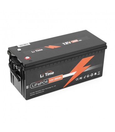 Акумуляторна батарея Li-TIME LiFePO4 12.8V 200Ah, 2560Wh, BMS 100A, 532*207*215мм