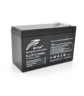Аккумуляторная батарея Ritar LiFePO4 12,8V 6Ah (76,8Wh) BMS3A@4S  ( 150 x 65 x  95 (100) Q10