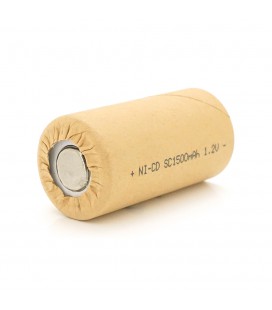 Акумуляторна батарея для шуруповерта YT-1500, Ni-Cd SC1500mAh, 1.2V, 10C, 23x43 mm