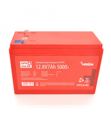 Літій-залізо-фосфатний акумулятор Merlion LiFePO4 12.8V 7AH (4S2P/BMS-10A), (151х65х97) for UPS, до 5000 циклів, Q12