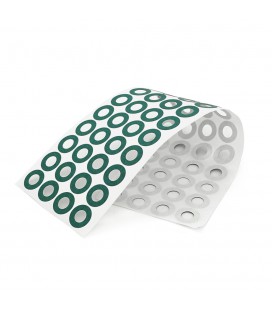 Папір ізоляційний в кільці для акумуляторів 21700, висока термостійкість, клейова основа, Green ( 60шт у стрічці, ціна за стрічк