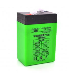 Акумуляторна батарея літієва QiSuo 6V 10A з елементами Li-ion 18650 (70X46X100)