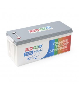 Аккумуляторна батарея Redodo 25.6V 100Ah 2560Wh LiFePO4 (100/100A)(532*207*215)