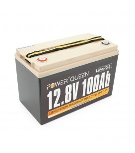 Акумуляторна батарея LiFePO4 Power Queen 12.8V 100Ah, 1280Wh, BMS 100A, 330*170*220мм
