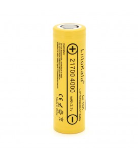 Акумулятор 21700 Li-Ion LiitoKala Lii-40A, 4000mah (4000-4300mah), 25A, 3.7V (2.5-4.2V), Yellow, PVC BOX