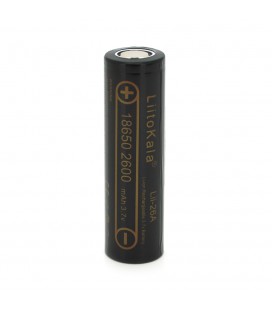 Акумулятор 18650 Li-Ion LiitoKala Lii-26A, 2600mah (2450-2650mah), 3.7V (2.75-4.2V), Black, PVC BOX Q2,  цiна за 1 шт