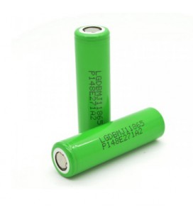 Акумулятор Li-Ion 18650 LG INR18650MJ1 (LG MJ1), 3500mAh, 10A, 4.2/3.65/2.5V, GREEN, 2 шт в упаковці, ціна за 1 шт