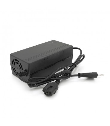 Зарядний пристрій для акумуляторів LiFePo4 36V(43.8V),12S,3A, штекер Triangle plug (T-tipe/C13/IEC), з індикацією/ 160x73x45 мм