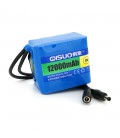 Акумуляторна батарея літієва QiSuo 12V 12A з елементами Li-ion 18650, DC5.5x2.1, (79x57x68mm)
