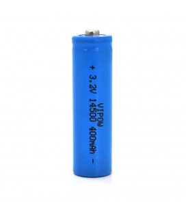 Літій-залізо-фосфатний акумулятор 14500 Lifepo4 Vipow IFR14500 TipTop, 400mAh, 3.2V, Blue Q50/500