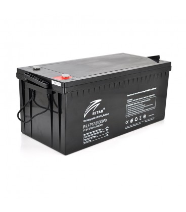 Акумуляторна батарея Ritar LiFePO4 12,8V 300Ah  3840Wh BMS100@4S( 522 х 240 х 219 (224) ) Q1