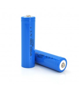 Акумулятор 18650 Li-Ion Vipow ICR18650 TipTop, 2000mAh, 3.7V, Blue Q50/500