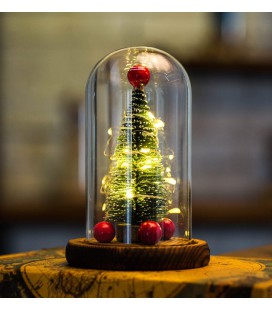 Ялинка в колбі з Led підсвічуванням, 20х9см, живлення від USB