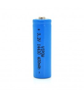 Літій-залізо-фосфатний акумулятор 14430 Lifepo4 Vipow IFR14430 TipTop, 400mAh, 3.2V, Blue Q50/500