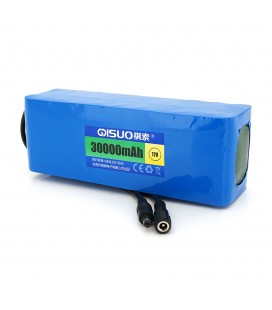 Акумуляторна батарея літієва QiSuo 12V 30A з елементами Li-ion 18650, DC5.5x2.1, (187x57x68mm)