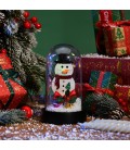 Сніговик у колбі з Led підсвічуванням, 16х10х18,5см, живлення від 3*LR1130