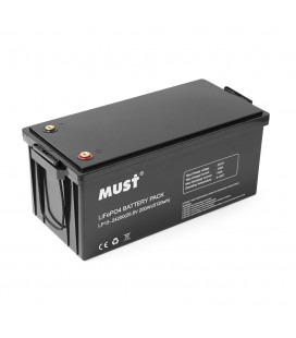 Аккумуляторна батарея Must LiFePO4 LP15-24200 25.6V 200Ah, 5,12kWh, BMS100A@4S, 6000 cycles, 522x240x218, 45kg