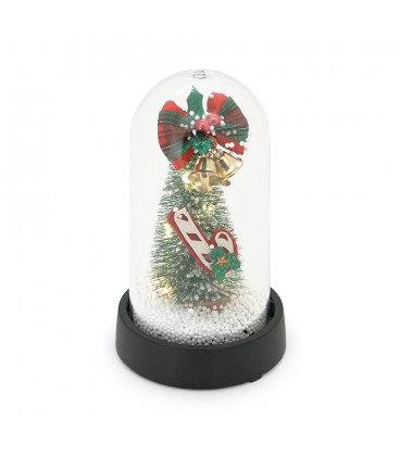 Ялинка в колбі з Led підсвічуванням, 15х9см, живлення від 3*LR44