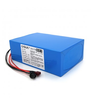 Акумуляторна батарея літієва QiSuo 36V 20A з елементами Li-ion 18650, DC: 5.5x2.1мама + роз'єм T-2HQмама