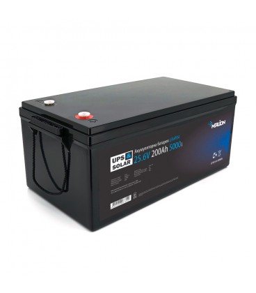 Літій-залізо-фосфатний акумулятор Merlion LiFePO4 25.6V 200AH (8S1P/BMS-100A), (522x268x218), до 5000 циклів