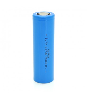 Акумулятор 21700 Li-Ion Vipow ICR21700 FlatTop, 4500mAh, 3.7V, Blue Q50/500