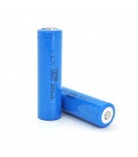 Акумулятор 18650 Li-Ion Vipow ICR18650 TipTop, 3000mAh, 3.7V, Blue