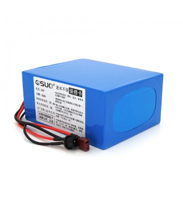 Акумуляторна батарея літієва QiSuo 24V 18A з елементами Li-ion 18650, DC: 5.5x2.1мама + роз'єм T-2HQмама