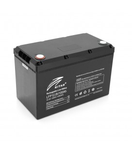 Акумуляторна батарея Ritar LiFePO4 12,8V 100Ah  1280Wh BMS100@4S ( 328 x 172 x 215 (220) Q1