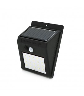Уличный фонарь c cолнечной панелью 20 SMD LED, датчик движения, датчик освещенности, крепление на стену, Black, BOX