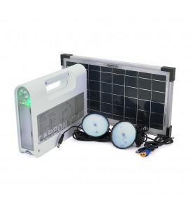 Портативный фонарь BRAZZERS BRPF-CF80/18, Solar panel 18W, LiFePO4 - 80Wh, DC: 2x3.2V, USB:: 1x5V/2A, 2x6W Led лампы 1м, 9W встр