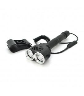 Фонарь подствольный Bailong BL-Q2822, 2LED Cree XML-T6, 6W, кабель с кнопкой, 2х18650/8800mah, Black, IP56, СЗУ+АЗУ, 206х65х32х2