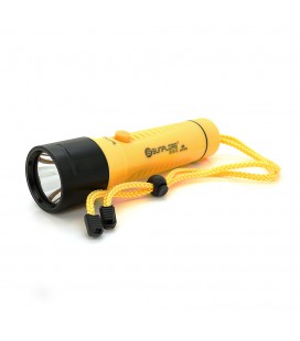 Фонарь для дайвинга A8 Yellow, 3 режима, ударопрочный пластик, водостойкий IP68, ударостойкий, 6000-7000K, встроенный аккумулято