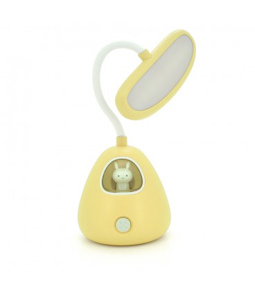 Гнучка настільна лампа-нічник RABBIT LD-3053, 3 режими, 4,2V 300mAh. microUSB, 3 години роботи, 25см, 200гр, Yellow, Box