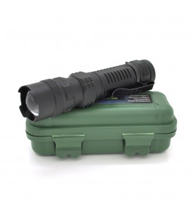 Фонарик ручной POWERMASTER MX-511, 1LED CREE Q5, 3W, 3 режими, ZOOM, встроенный аккум, Black, IP40, 126х24х24мм, USB, BOX