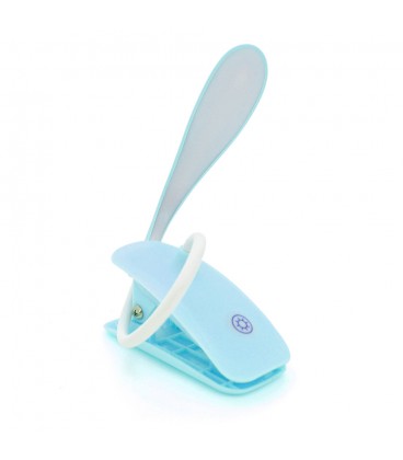 Гнучка настільна лампа-прищіпка SW-D812, 3 режими, 4,2V 300mAh. microUSB, 3 години роботи, 25см, 200гр, BLUE, Box