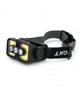 Налобный фонарик Voltronic K361,1 Cob , 3 Led+Red, 5 режима, корпус- пластик, водостойкий, ip44, питание АКБ встроен, USB Type-С