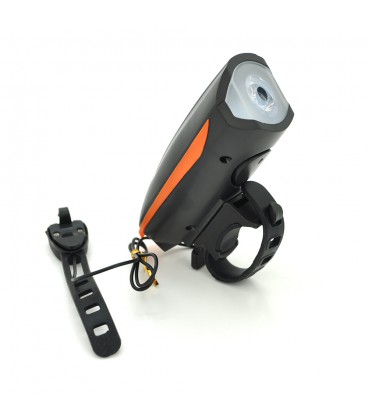 Фонарик велосипедный YT7588, 3 режима, встроенный аккум, кабель, BOX