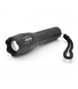 Фонарь ручной PIPO XML-T6, 1LED Cree T6, 3W, 5 режимов, ZOOM, 18650/2800mah (переходник3*AAA), Black, IP44, СЗУ, 130х30х27мм, BO