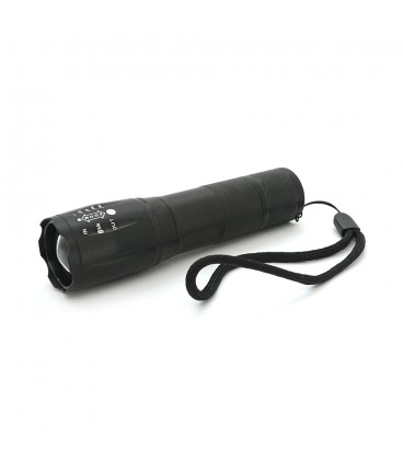 Ліхтар ручний BAILONG BL-1831-A, 1LED Cree XM-L T6, 3W, 3 режими, ZOOM, 18650/1400mah (перехідник 3*AAA), Black, IP40, 123х30х21