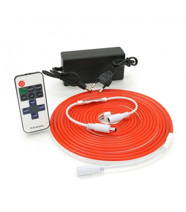 Комплект світлодіодної стрічки 3528 Red 5 метрів, пульт, блок живлення, 120 світлодіодів